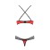 Conjunto de lingerie vermelha sexy SCARLET