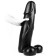 Gigante Realístico Dildo SUPER KUBA Dark Crystal 60 x 14,5 cm Preto