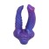 Dildo Duplo de Silicone DEMON ORPHOX Roxo 18 x 4 cm e 17 x 4 cm