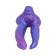 Dildo Duplo de Silicone DEMON ORPHOX Roxo 18 x 4 cm e 17 x 4 cm