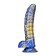 Dildo de Silicone GASIX Azul e Dourado 23 x 4 cm