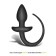 Plug Anal de Silicone com Rabo HARTHLEY 16 x 3.2 cm Preto