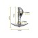 Plug Anal Usável em Metal PBGS M com Pedra Rosa 9 x 3 cm Prata