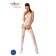Bodystocking Sexy com Abertura na Virilha em Branco - Tamanho Único BS050
