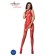 Bodystocking Sexy com Abertura na Virilha em Vermelho - Tamanho Único BS068