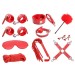 Kit de Bondage Intoyou BDSM Conjunto de 10 Vermelho